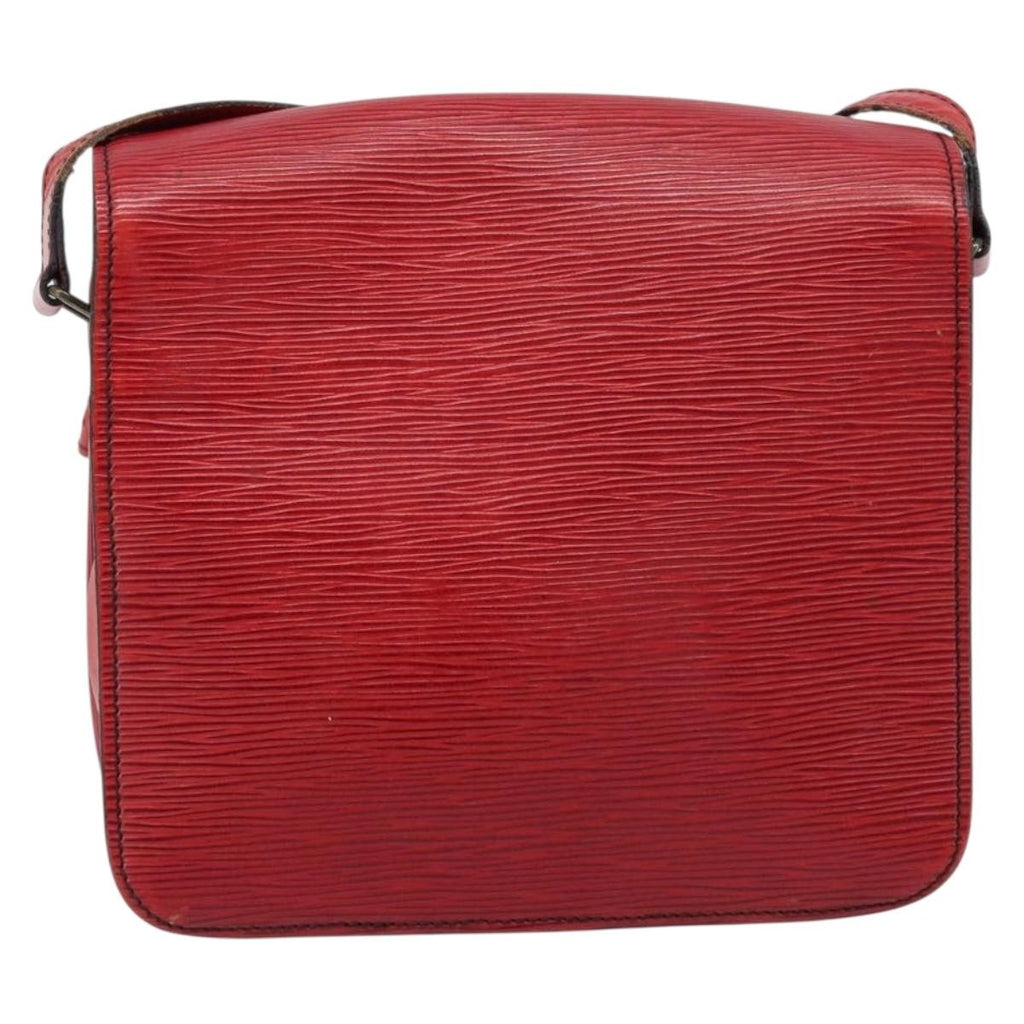 Louis Vuitton Cartouchiere Handbag Epi Leather Red Leather Shoulder Bag