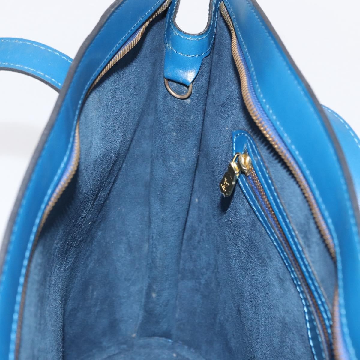 Louis Vuitton Saint Jacques Handbag Epi Leather Blue Leather Shoulder Bag
