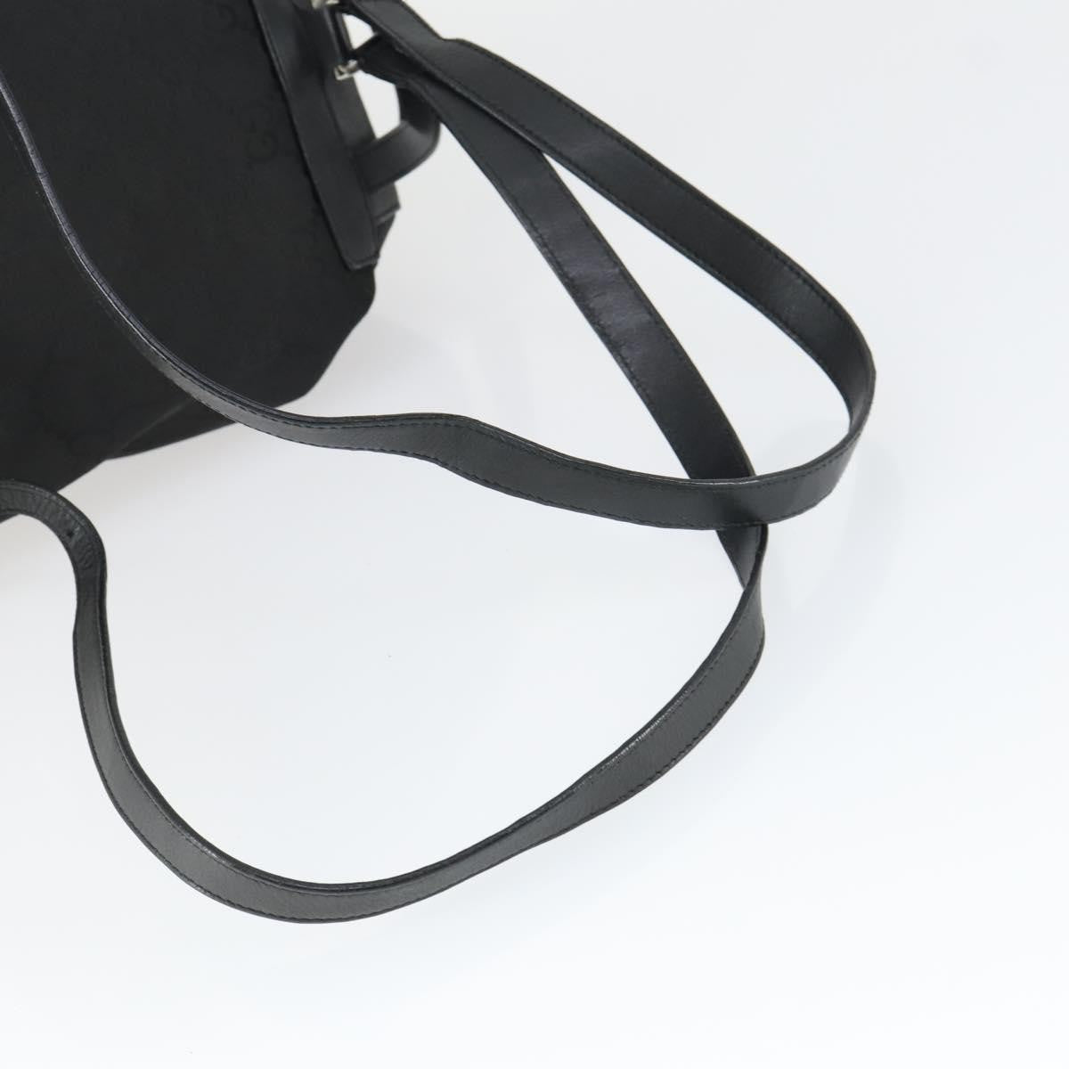 Gucci Vintage Jackie Backpack Gg Canvas Black Canvas Backpack Bag (Pre-Owned)