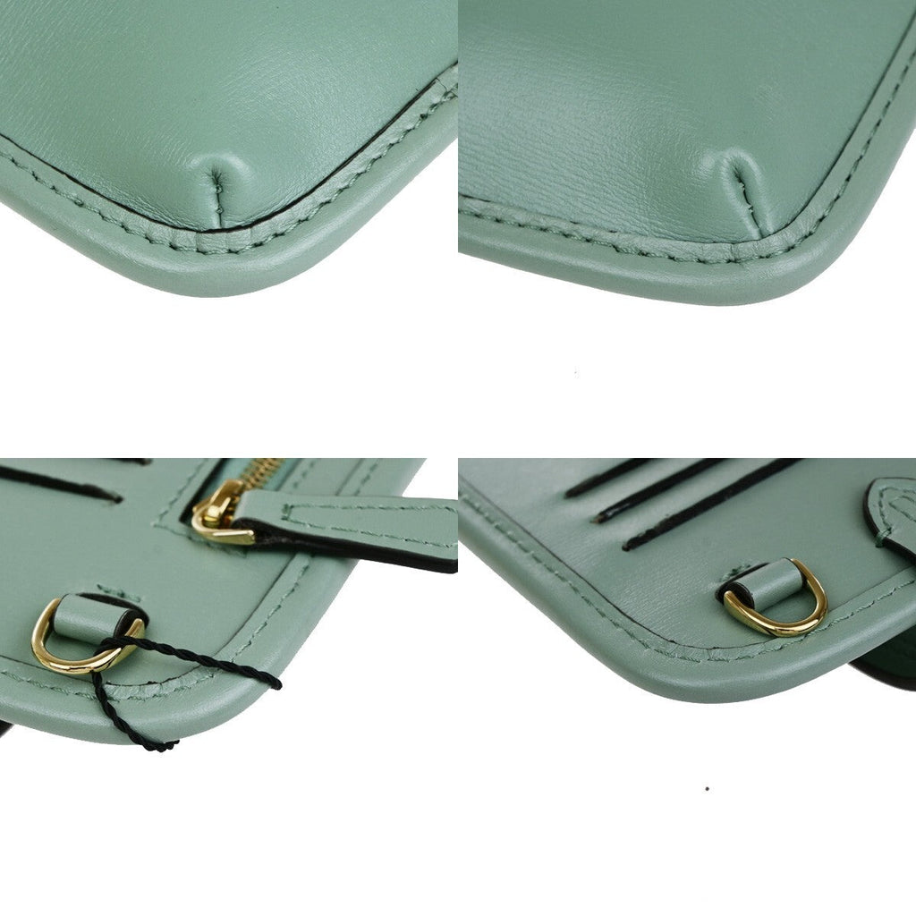 Fendi Smartphone Case Leather Green Leather Bag