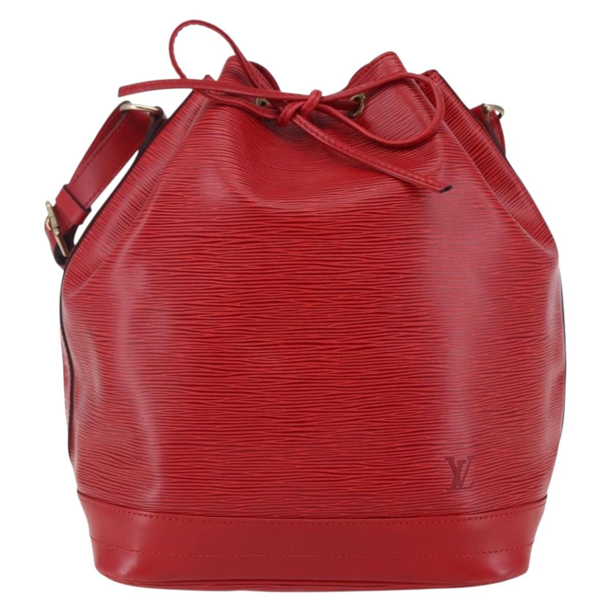Louis Vuitton Noe Handbag Epi Leather Red Leather Bag