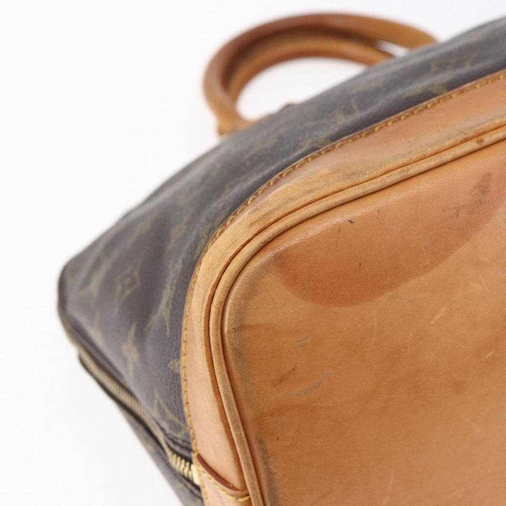 Louis Vuitton Vintage Alma Handbag Monogram Canvas Brown Canvas Handbag
