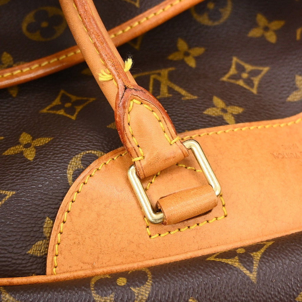Louis Vuitton Deauville Handbag Monogram Canvas Brown Canvas Handbag