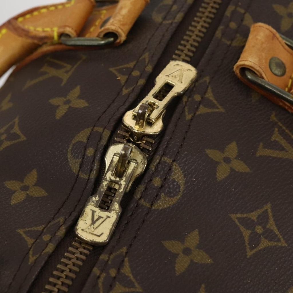 Louis Vuitton Keepall Bandouliere Bag Monogram Canvas Brown Canvas Travel Bag