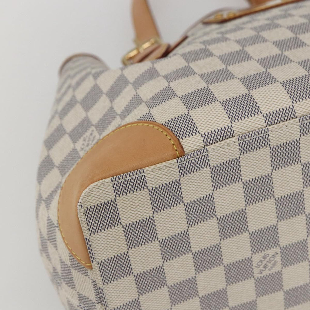 Louis Vuitton Hampstead Handbag Damier White Canvas Tote Bag