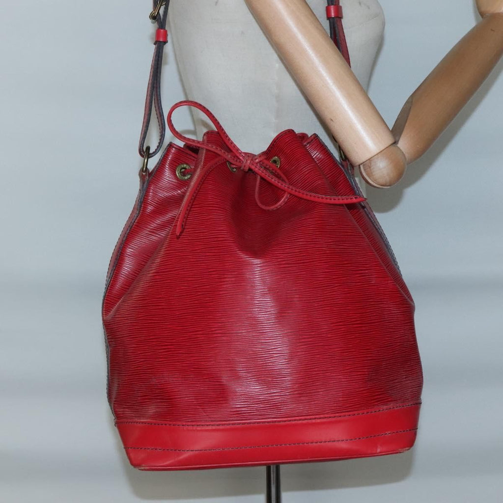 Louis Vuitton Noe Handbag Epi Leather Red Leather Bag