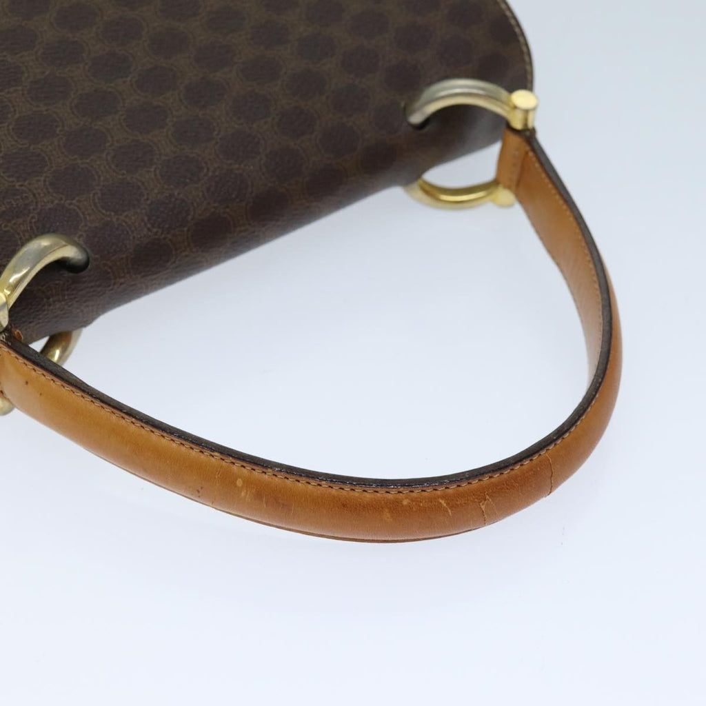 Celine Macadam Handbag Macadam With Leather Brown Canvas Handbag