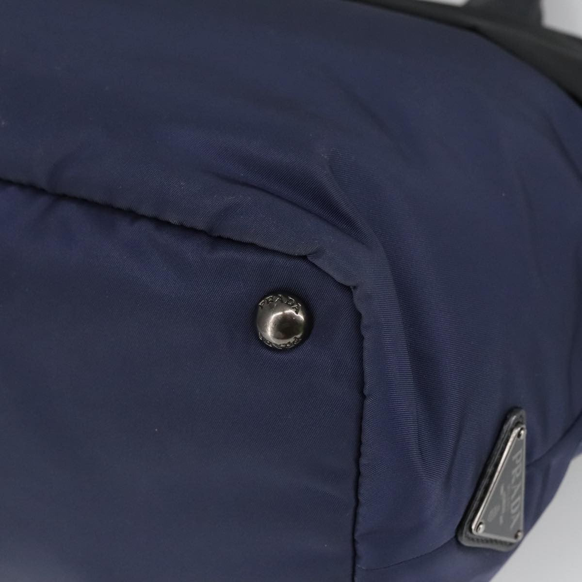 Prada Convertible Double Tote Tessuto Navy Nylon Tote Bag Bag
