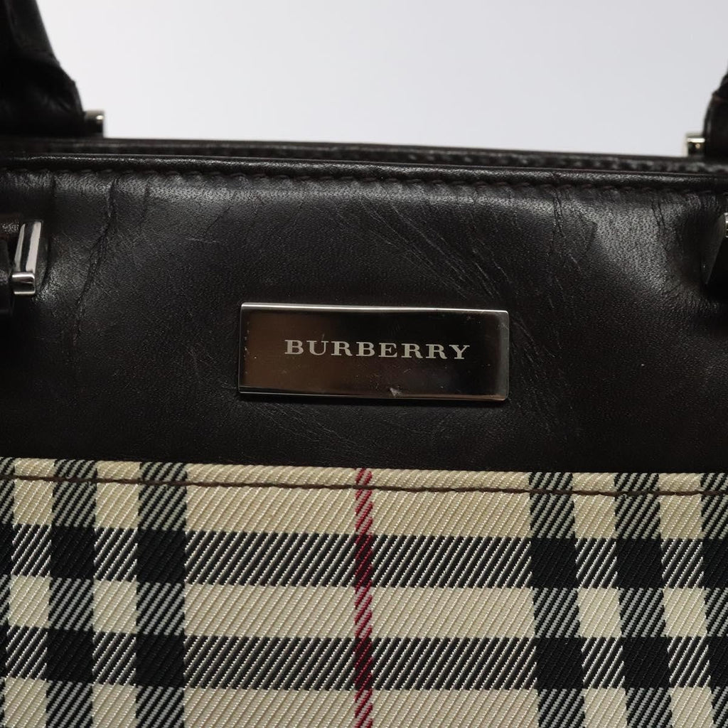Burberry Nova Check Handbag Nova Check Canvas And Leather Beige Canvas Handbag