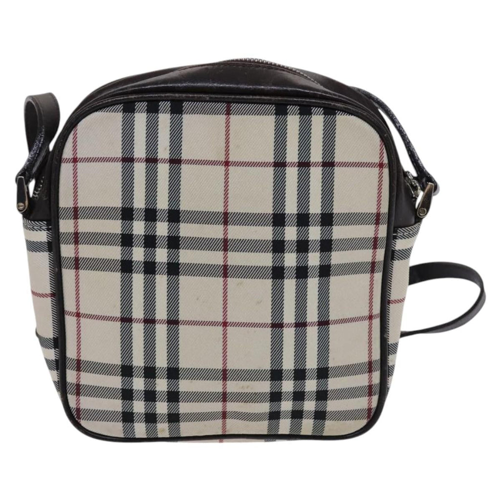 Burberry Nova Check Shoulder Bag Canvas And Leather Beige Canvas Shoulder Bag