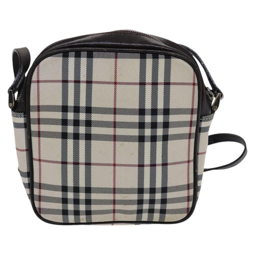 Burberry Nova Check Shoulder Bag Canvas And Leather Beige Canvas Shoulder Bag
