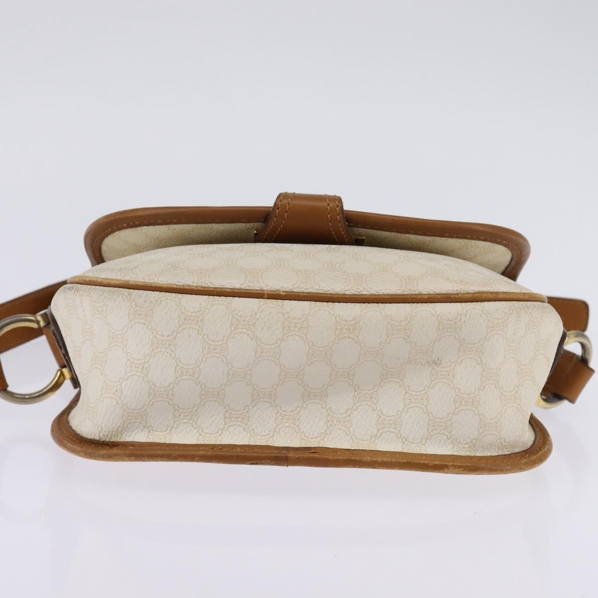 Celine Vintage Macadam Shoulder Bag Canvas And Leather Ecru Canvas Shoulder Bag Bag