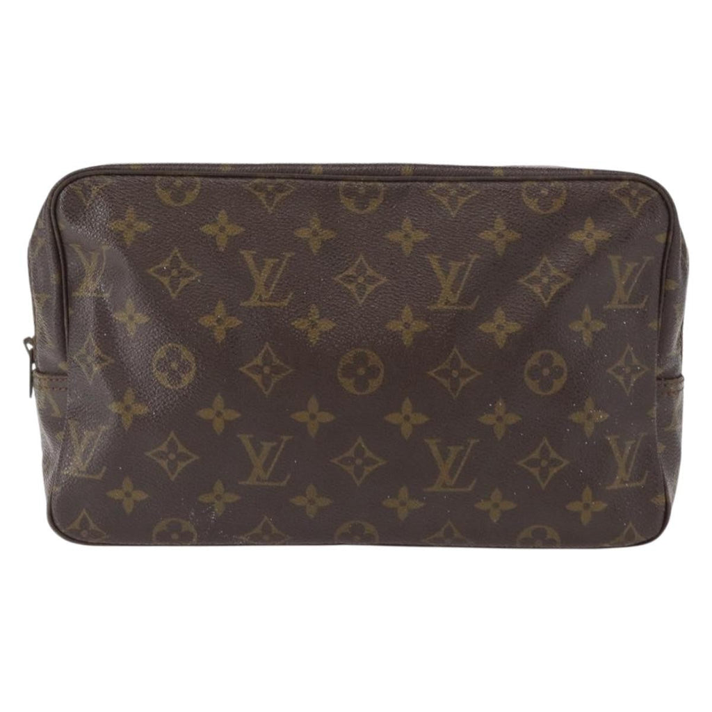 Louis Vuitton Trousse Toiletry Pouch Monogram Canvas Brown Canvas Toiletry Case Accessory