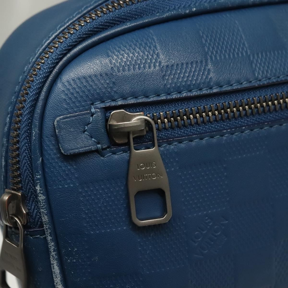 Louis Vuitton Ambler Bag Damier Infini Leather Blue Leather Shoulder Bag