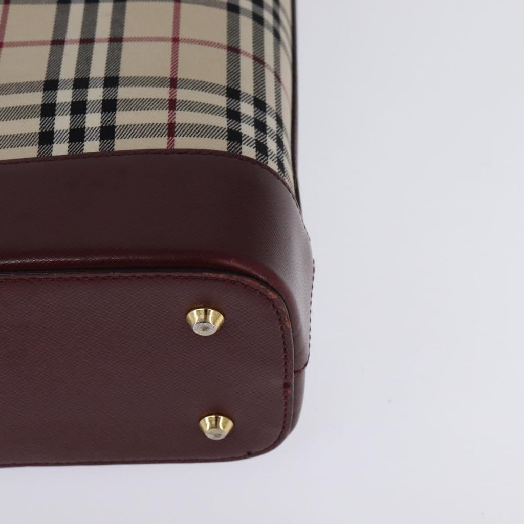 Burberry Nova Check Tote Canvas Check Pattern Beige Canvas Bag