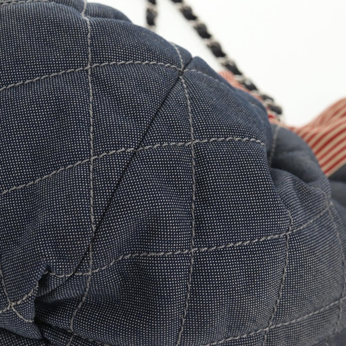 Chanel Stretch Spirit Cabas Quilted Denim Blue Denim_Jeans Bag