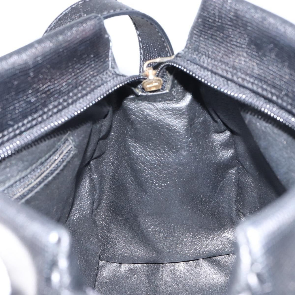 Celine Circle Logo Shoulder Bag Leather Black Leather Shoulder Bag Bag