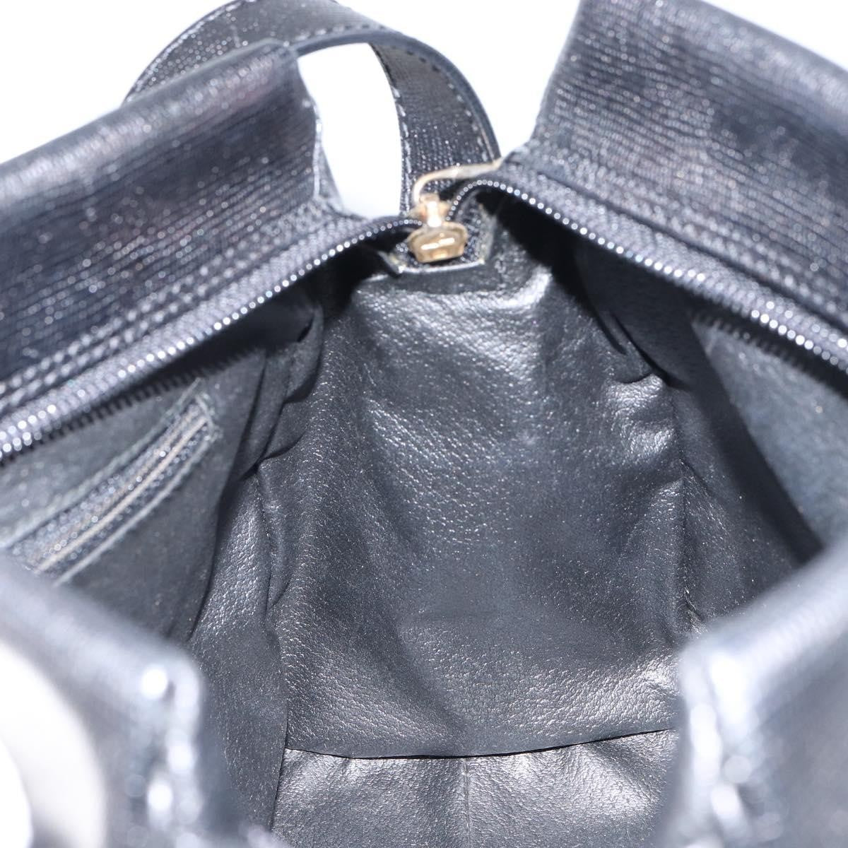 Celine Circle Logo Shoulder Bag Leather Black Leather Shoulder Bag Bag