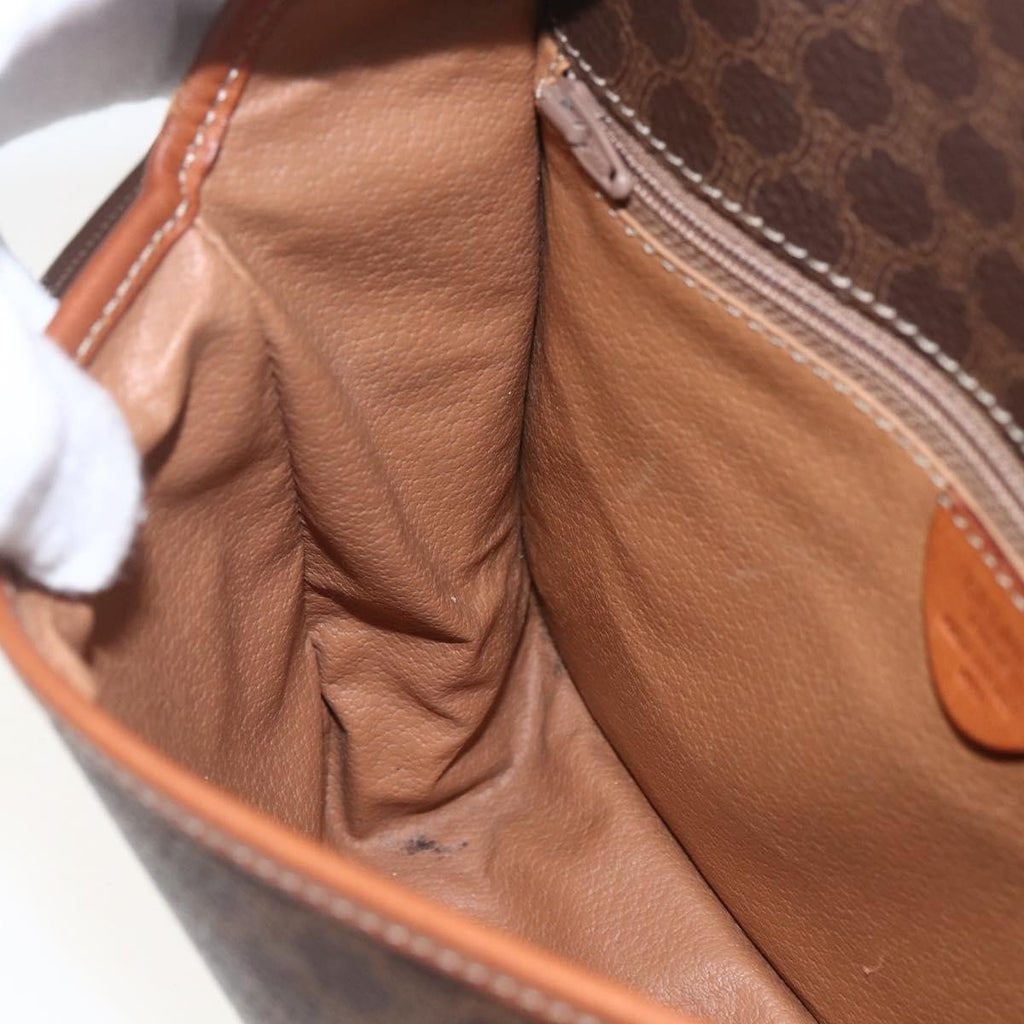 Celine Macadam Shoulder Bag Pvc Leather Brown Pvc Shoulder Bag Bag