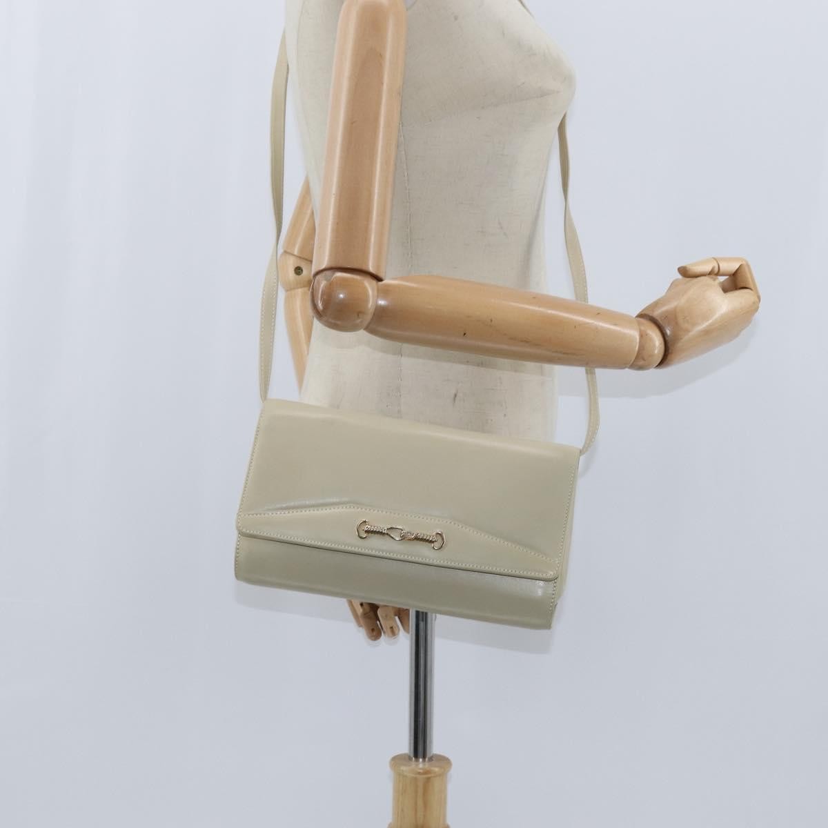 Celine Flap Shoulder Bag Leather Beige Leather Shoulder Bag Bag