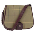Burberry Nova Check Shoulder Bag Canvas Beige Canvas Shoulder Bag