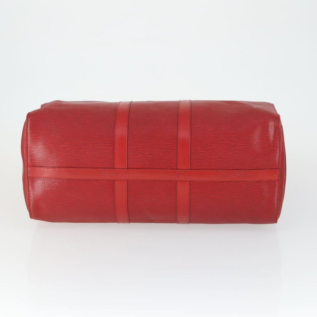 Louis Vuitton Keepall Bag Epi Leather Red Leather Travel Bag