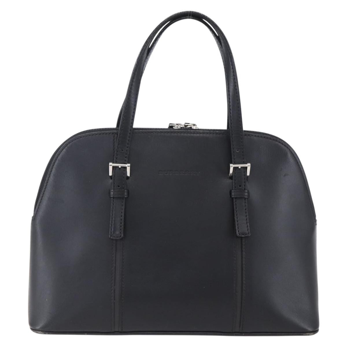 Burberry Vintage Handbag Leather Black Leather Handbag