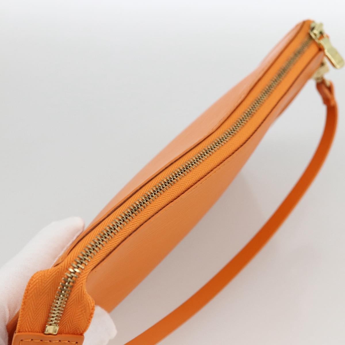 Louis Vuitton Pochette Accessoires Epi Leather Orange Leather Clutche & Pouche Bag