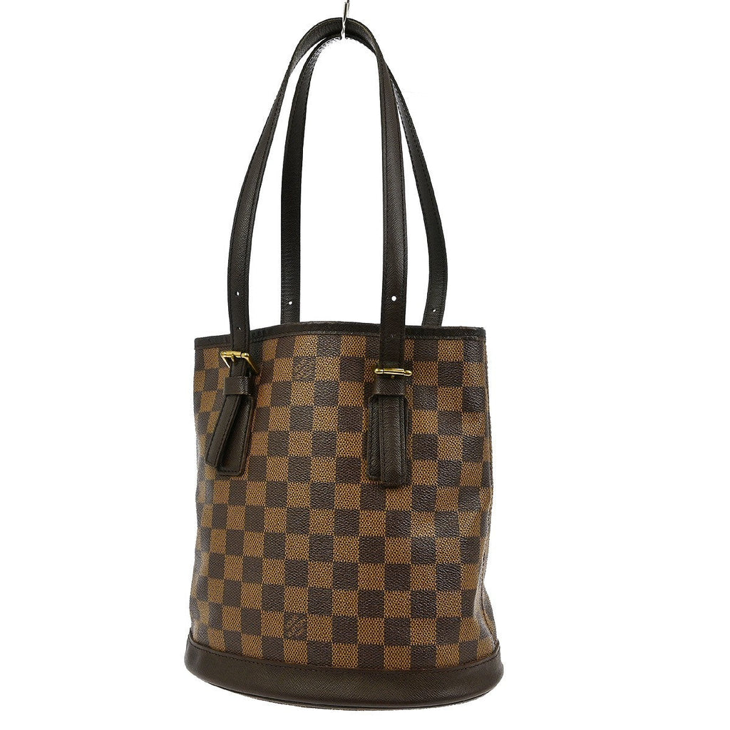 Louis Vuitton Marais Bucket Bag Damier Brown Canvas Shoulder Bag
