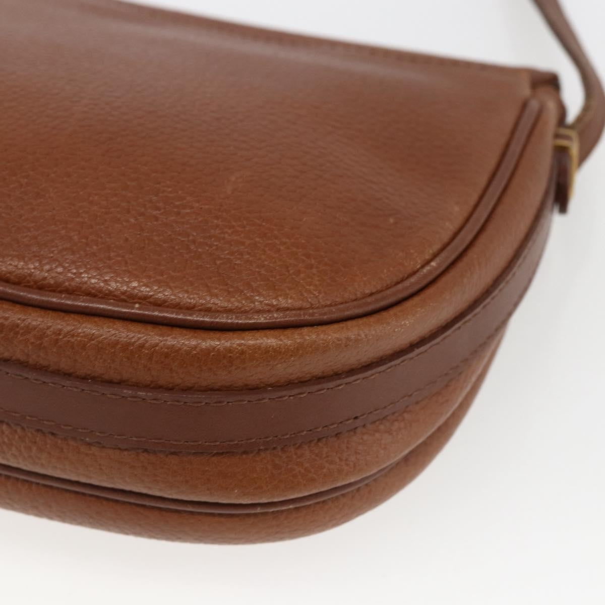 Burberry Vintage Shoulder Bag Leather Brown Leather Shoulder Bag
