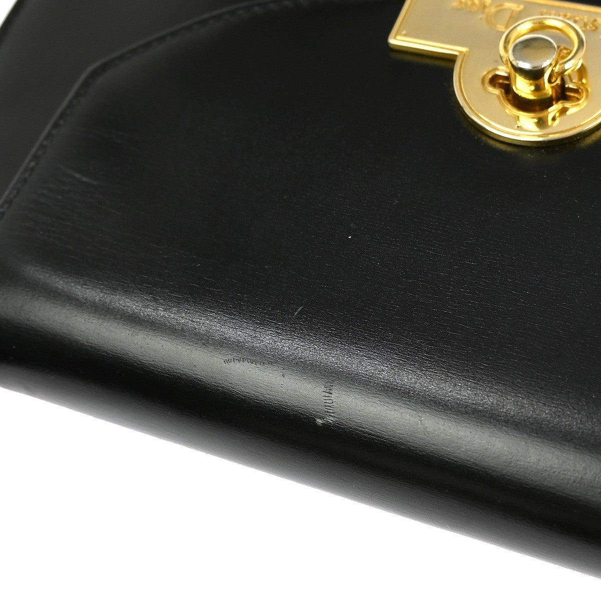 Christian Dior Vintage Handbag Leather Black Leather Handbag (Pre-Owned)