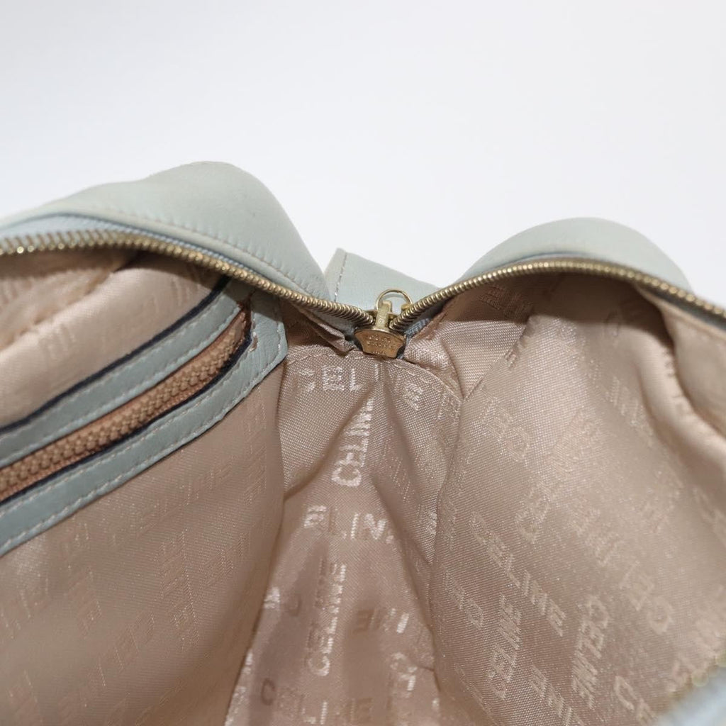 Celine Circle Logo Leather Green Leather Shoulder Bag Bag