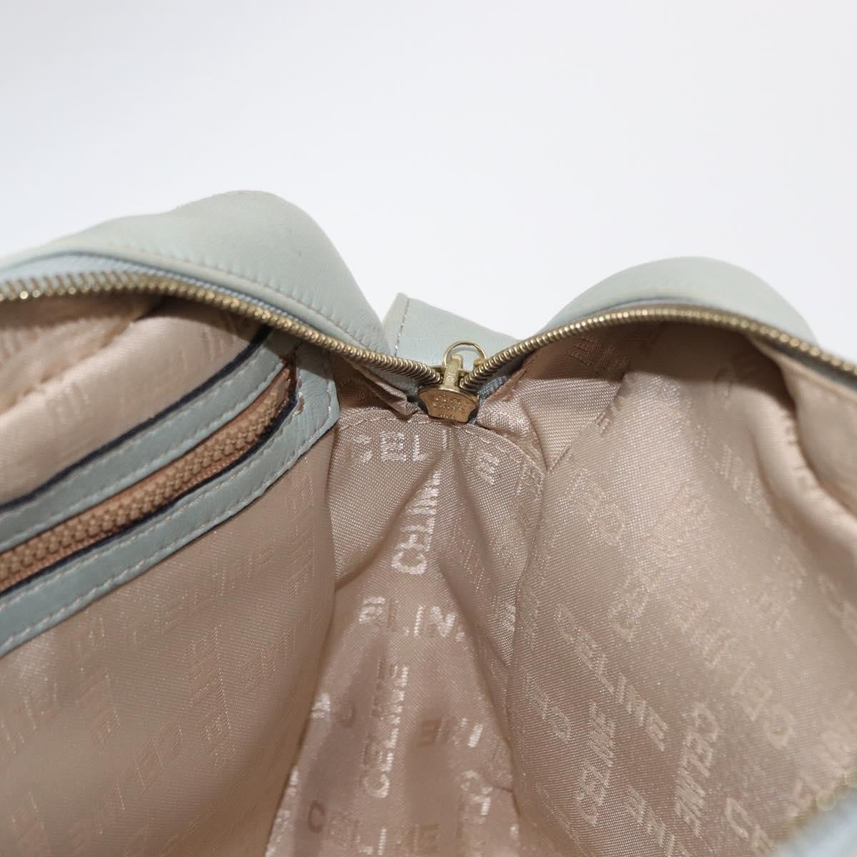 Celine Circle Logo Leather Green Leather Shoulder Bag Bag