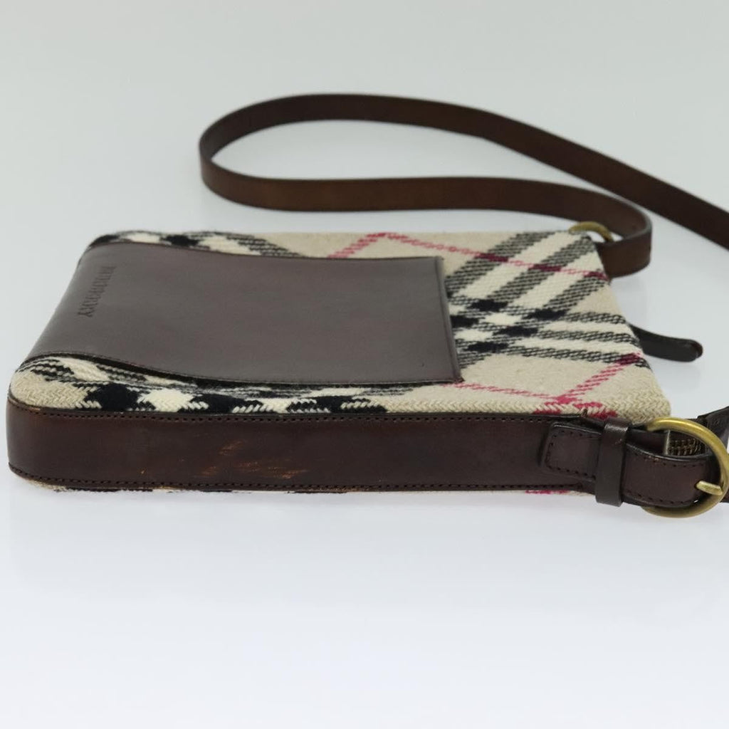 Burberry Nova Check Shoulder Bag Canvas Beige Canvas Shoulder Bag