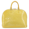 Louis Vuitton Alma Handbag Monogram Vernis Yellow Patent_Leather Handbag