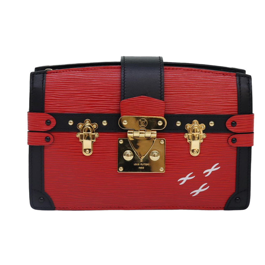 Louis Vuitton Trunk Clutch Epi Leather Red Leather Shoulder Bag