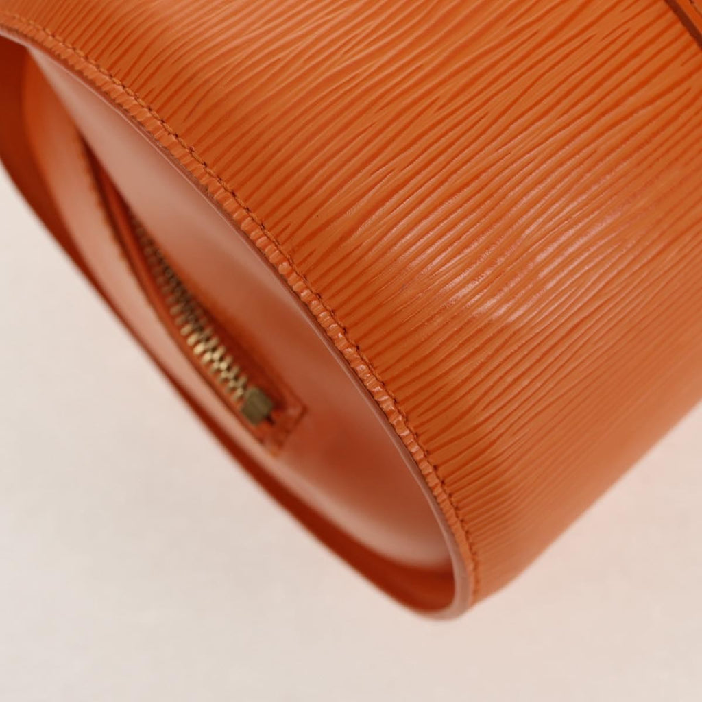 Louis Vuitton Soufflot Handbag Epi Leather Orange Leather Handbag