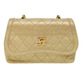 Chanel Vintage Cc Chain Flap Bag Quilted Lambskin Gold Leather Shoulder Bag Bag