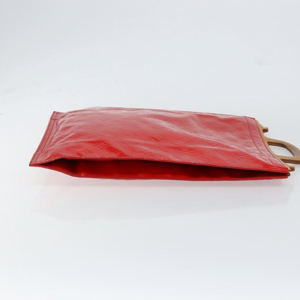 Louis Vuitton Stanton Handbag Monogram Vernis Red Patent_Leather Tote Bag