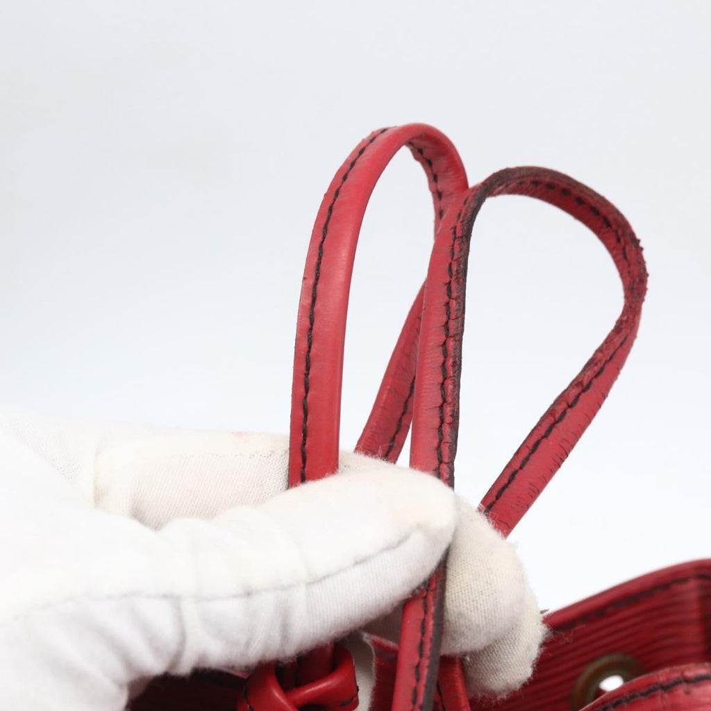 Louis Vuitton Petit Noe Nm Handbag Epi Leather Red Leather Shoulder Bag