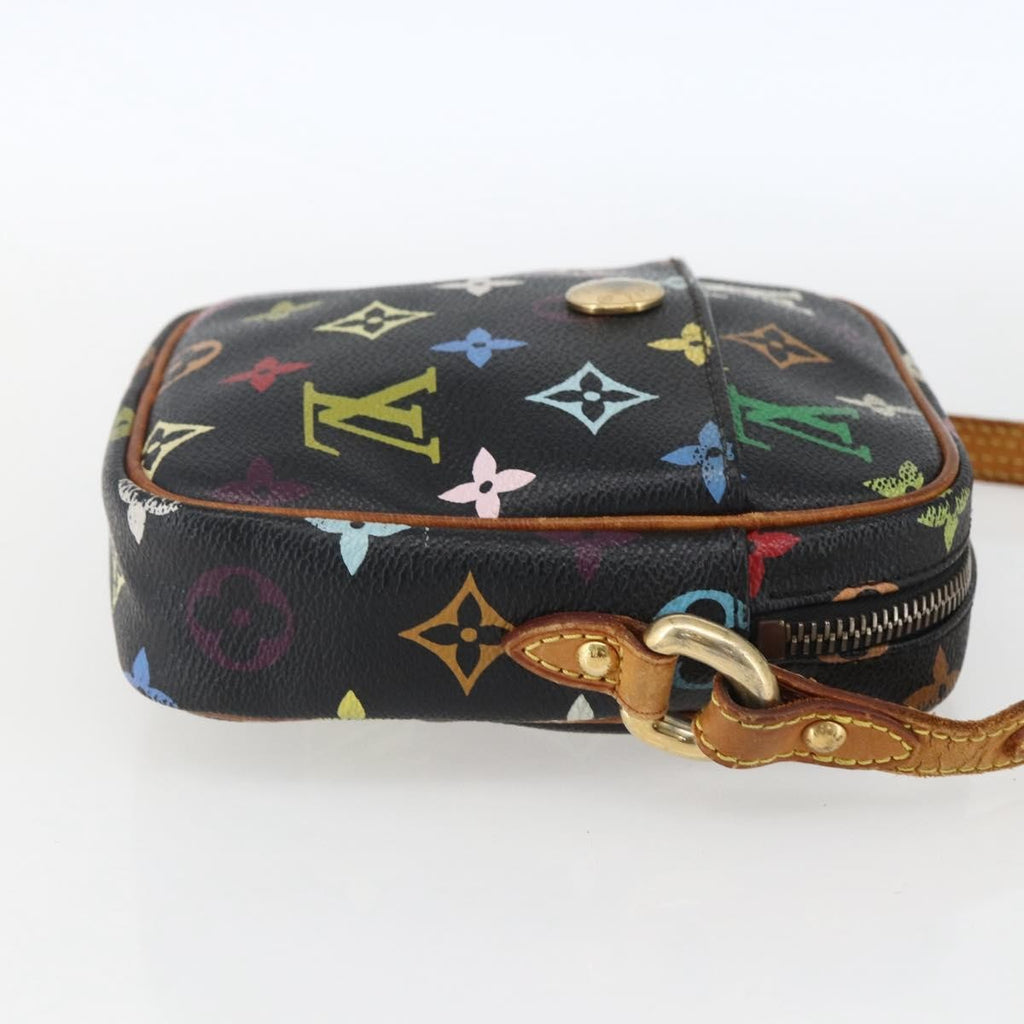 Louis Vuitton Rift Handbag Monogram Multicolor Black Canvas Shoulder Bag