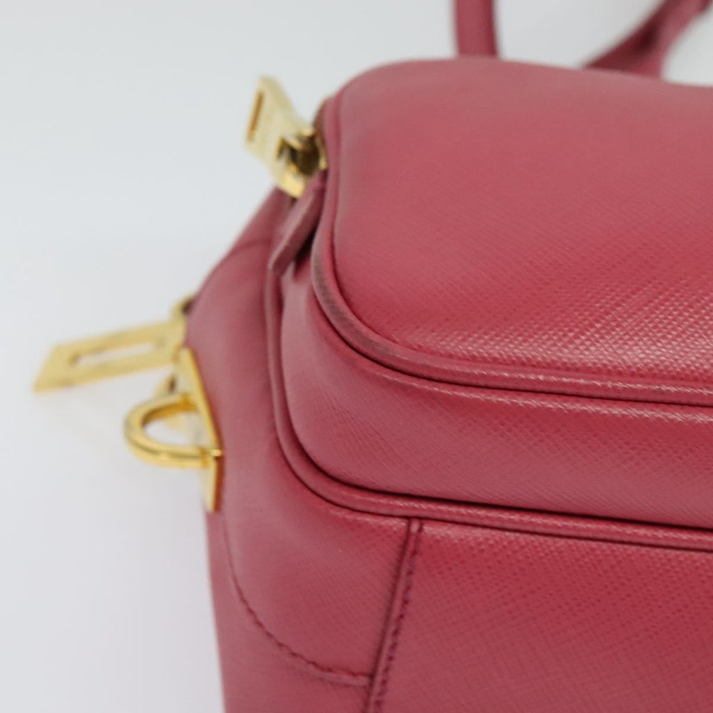 Prada Front Pocket Crossbody Bag Saffiano Leather Pink Leather Shoulder Bag Bag