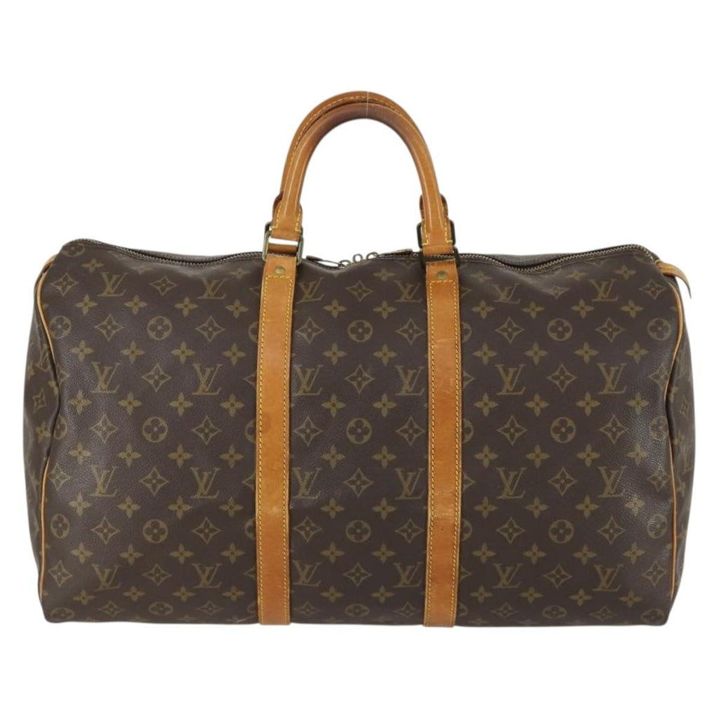Louis Vuitton Keepall Bag Monogram Canvas Brown Canvas Travel Bag