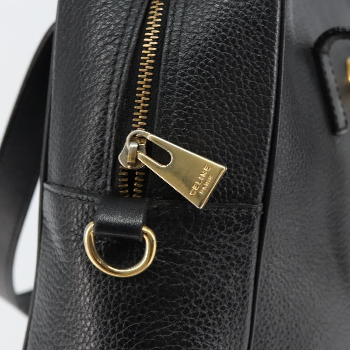 Celine Handbag Leather Black Leather Handbag