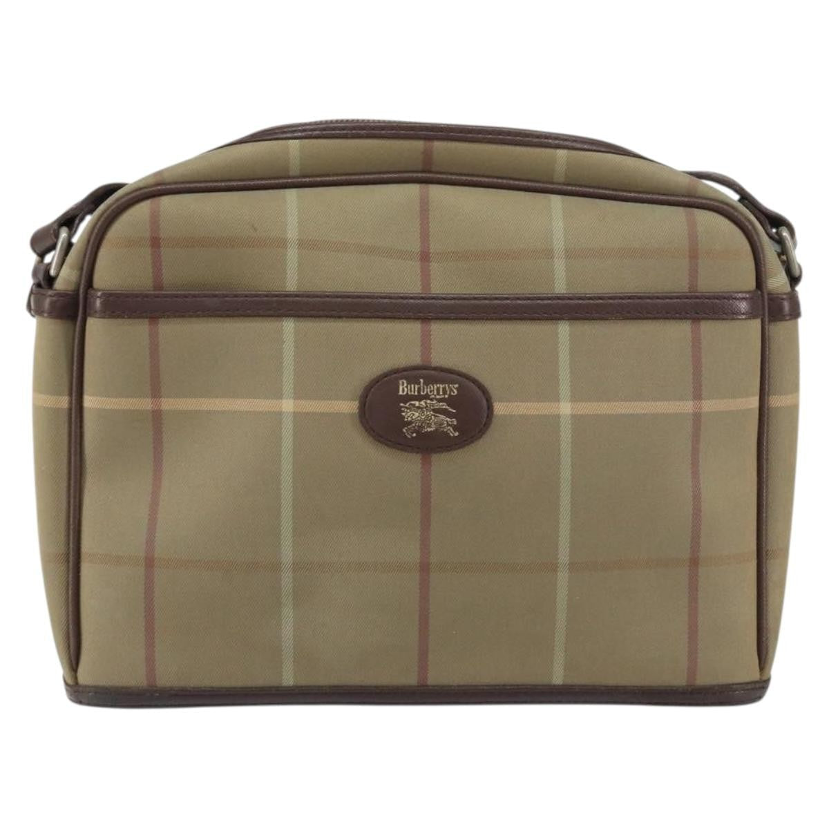 Burberry Nova Check Shoulder Bag Canvas Beige Canvas Shoulder Bag