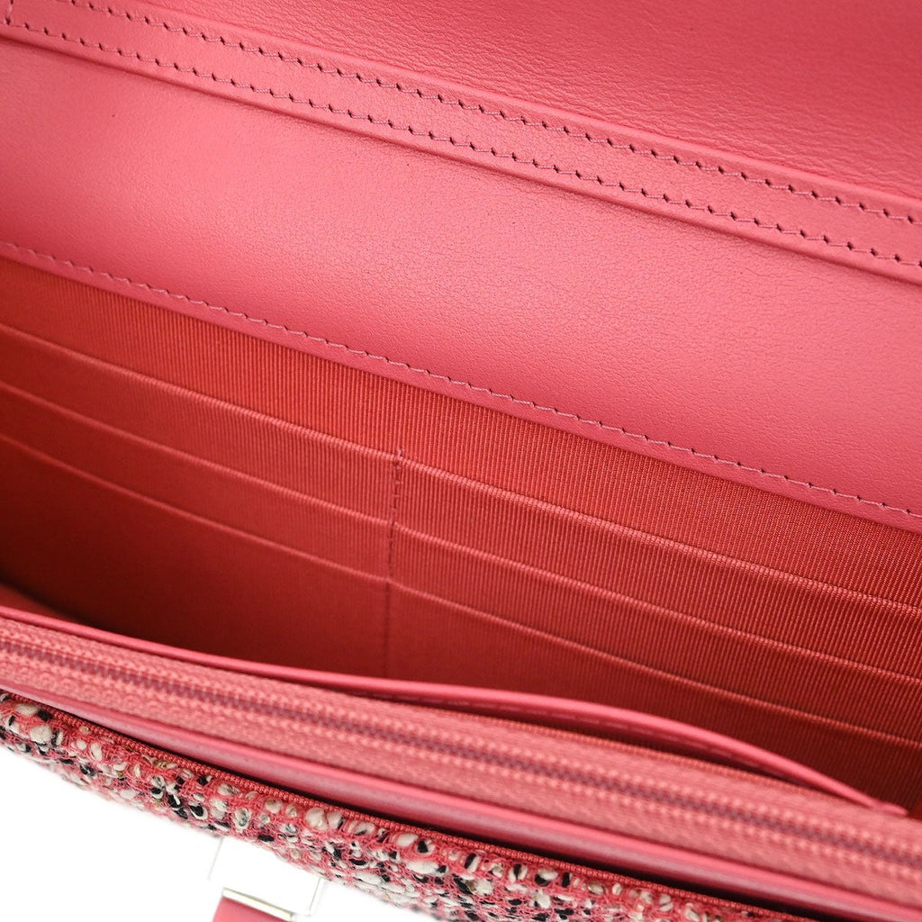 Chanel Reissue 2.55 Flap Bag Quilted Tweed With Resin Detail Pink Tweed Clutche & Pouche Bag