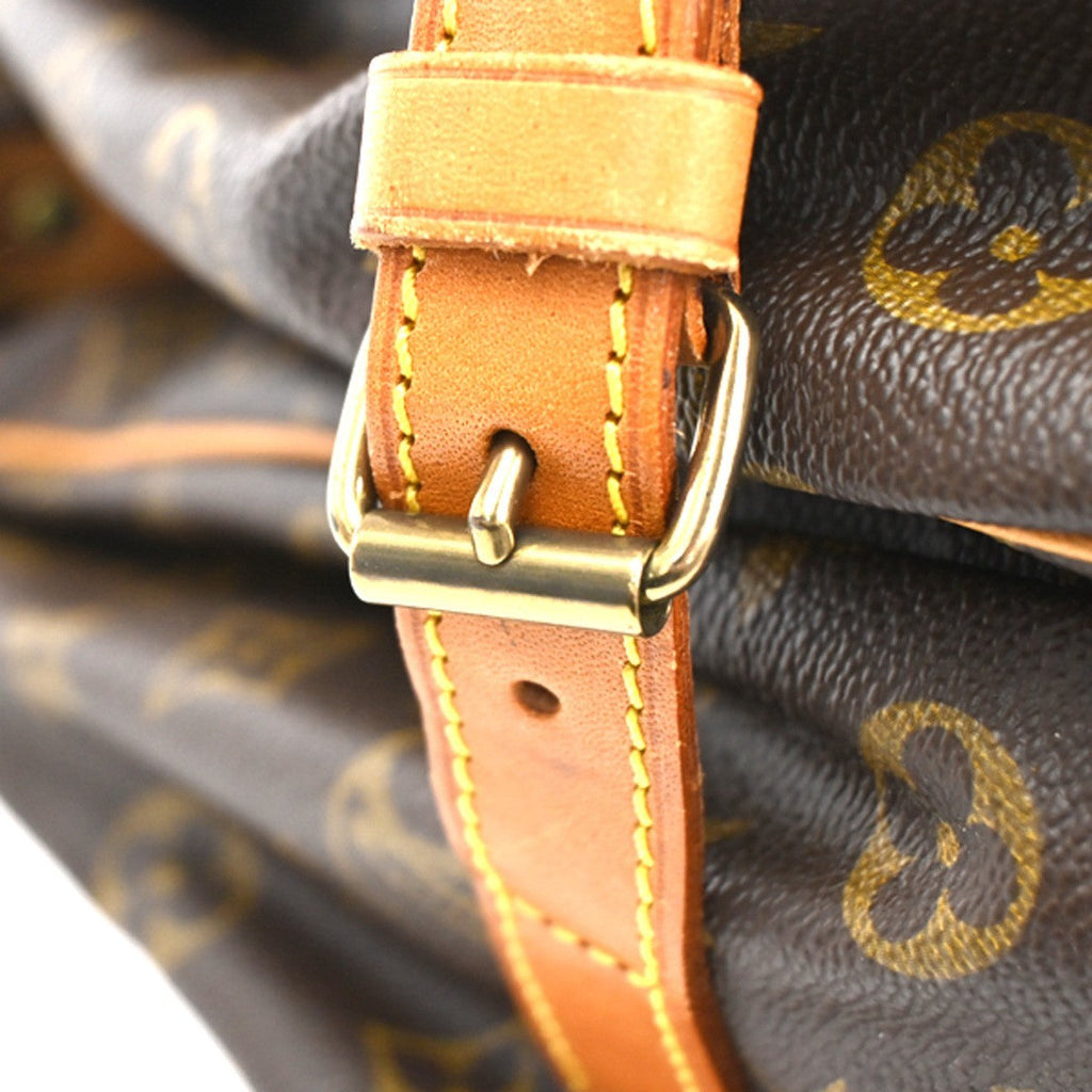 Louis Vuitton Saumur Handbag Monogram Canvas Brown Canvas Shoulder Bag