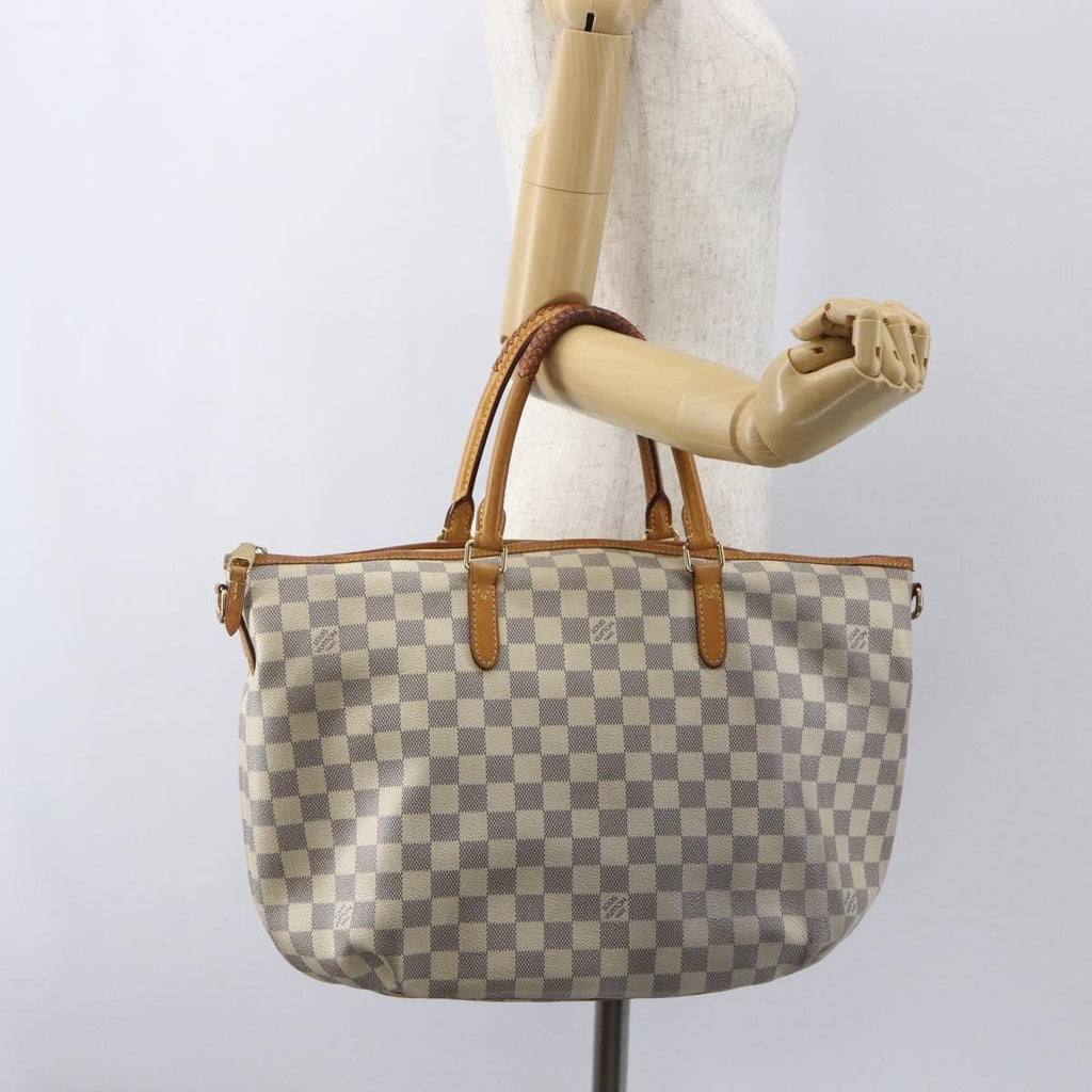 Louis Vuitton Riviera Handbag Damier White Canvas Handbag