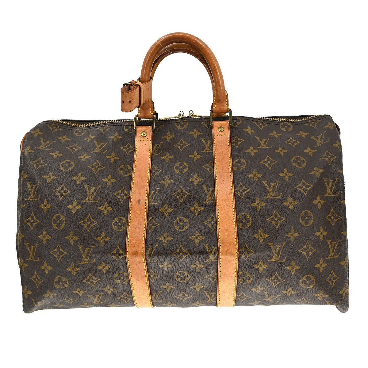 Louis Vuitton Keepall Bag Monogram Canvas Brown Canvas Travel Bag