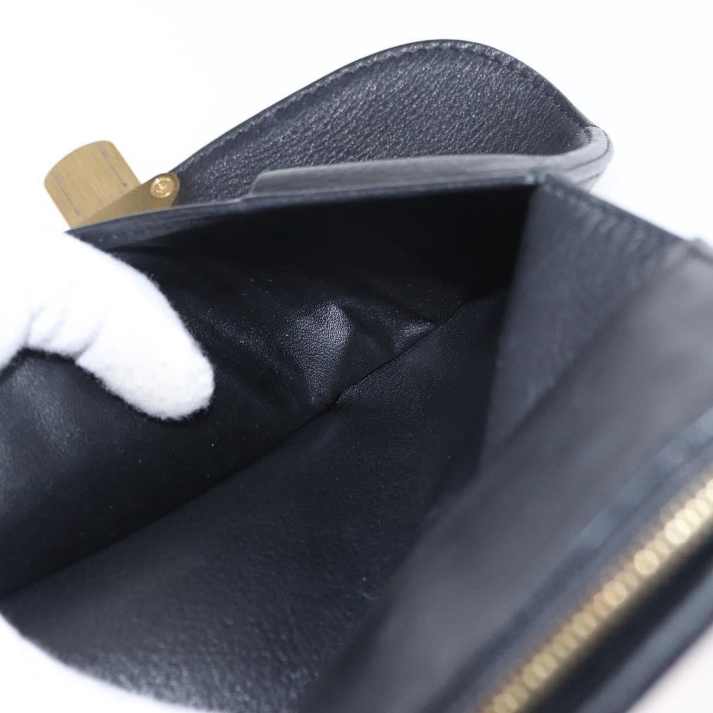 Louis Vuitton Amelia Wallet Mahina Leather Black Leather Wallets Accessory